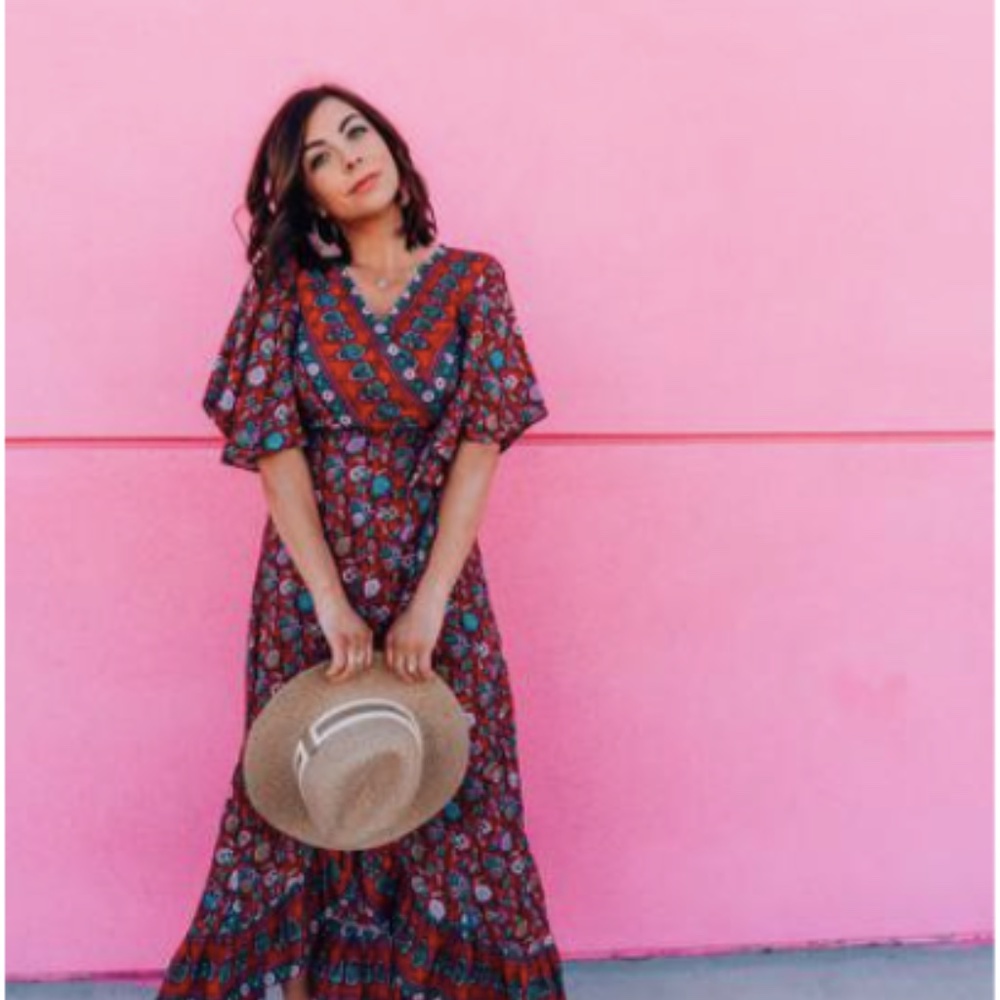 Adventure Dress - S/M - Red Floral Classic